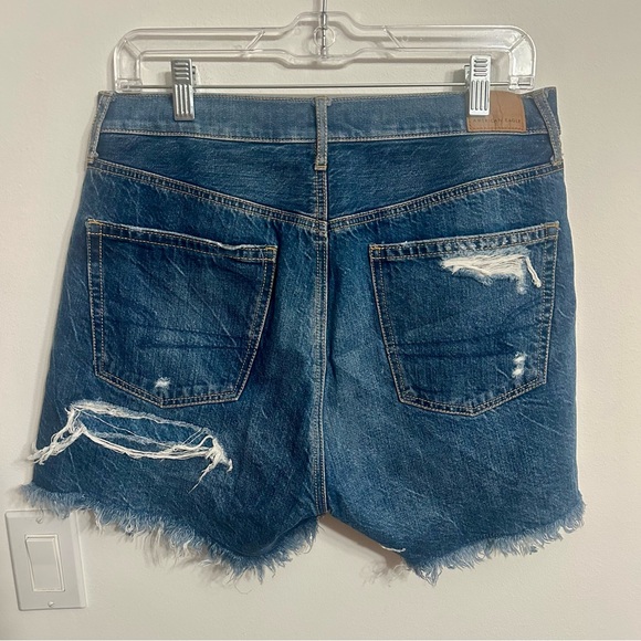 American Eagle 90’s Boyfriend Blue Distressed Jean Shorts - Picture 2 of 15